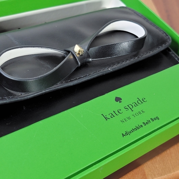 NEW Kate Spade Black Leather Belt Bag with Bow Detail - Picture 10 of 13